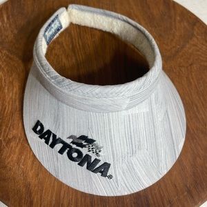 Town Talk vintage Daytona 500 unisex visor gray nascar racing womens